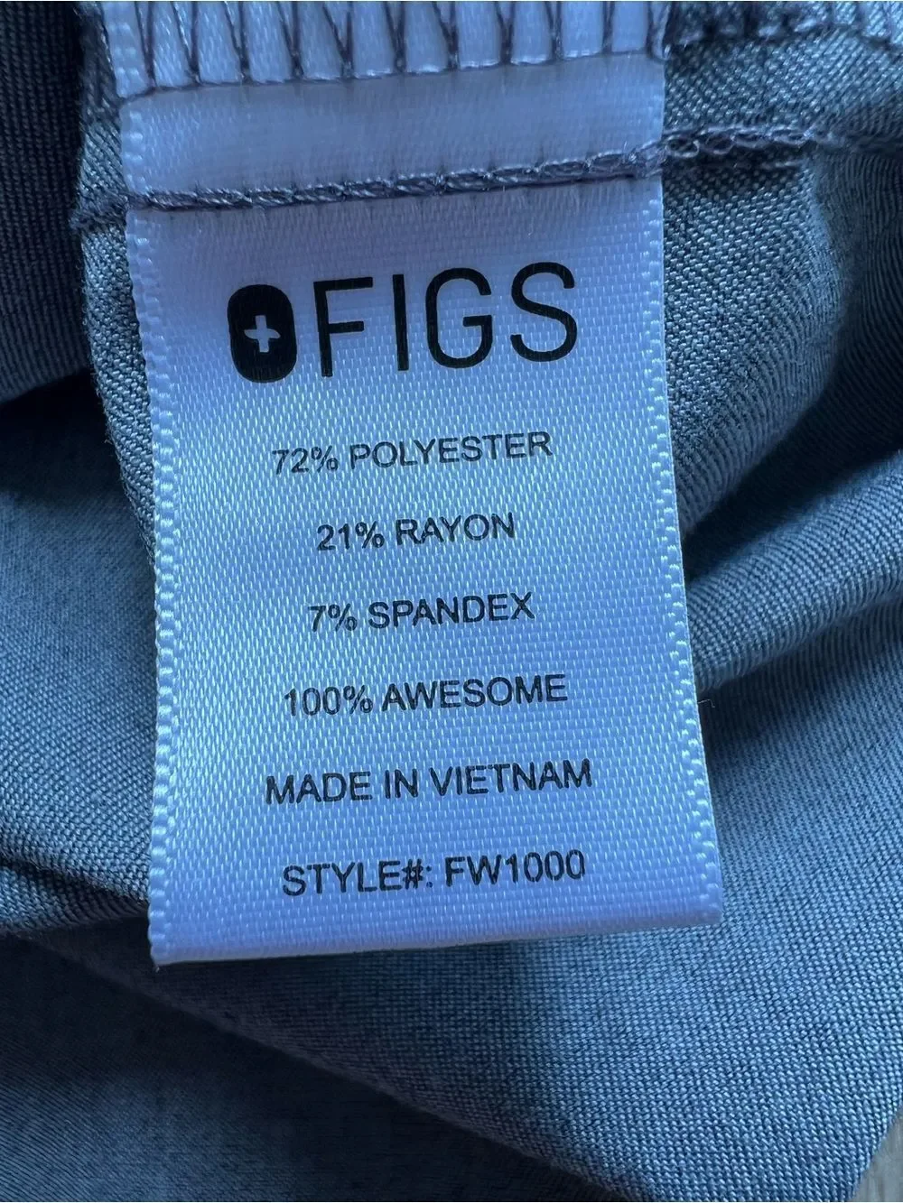 Figs Catarina Graphite Heather Gray Scrub Top Shirt Size XS